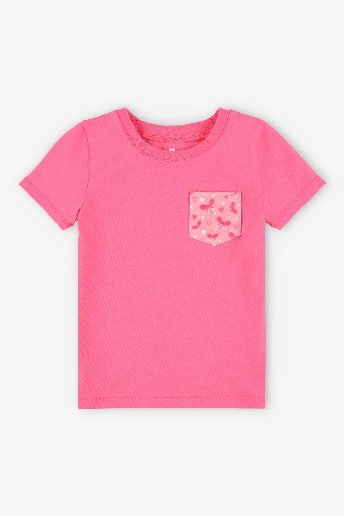 Duos futés, T-shirt à poche, 2T-3T, 2/20$ - Bébé fille && ROSE FONCE