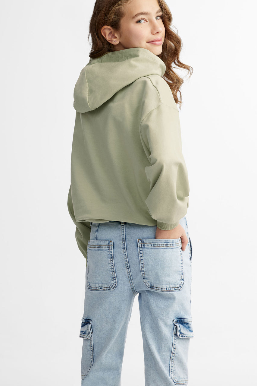 Flared cargo jeans - Teenage girl