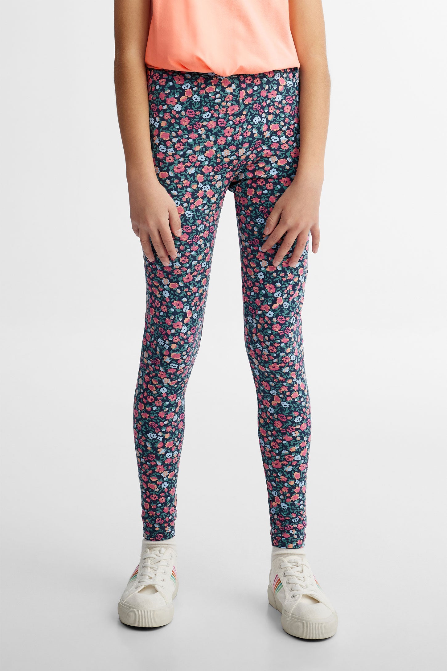 Duos futés, Legging imprimé en coton, 2/25$ - Ado fille && BLEU MARINE MUL