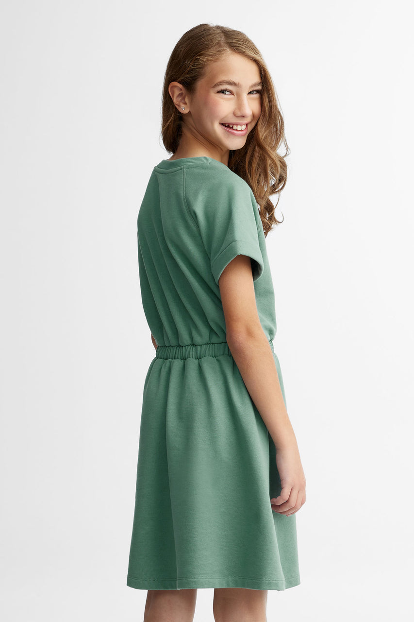 Short-sleeved fleece dress - Teenage girl