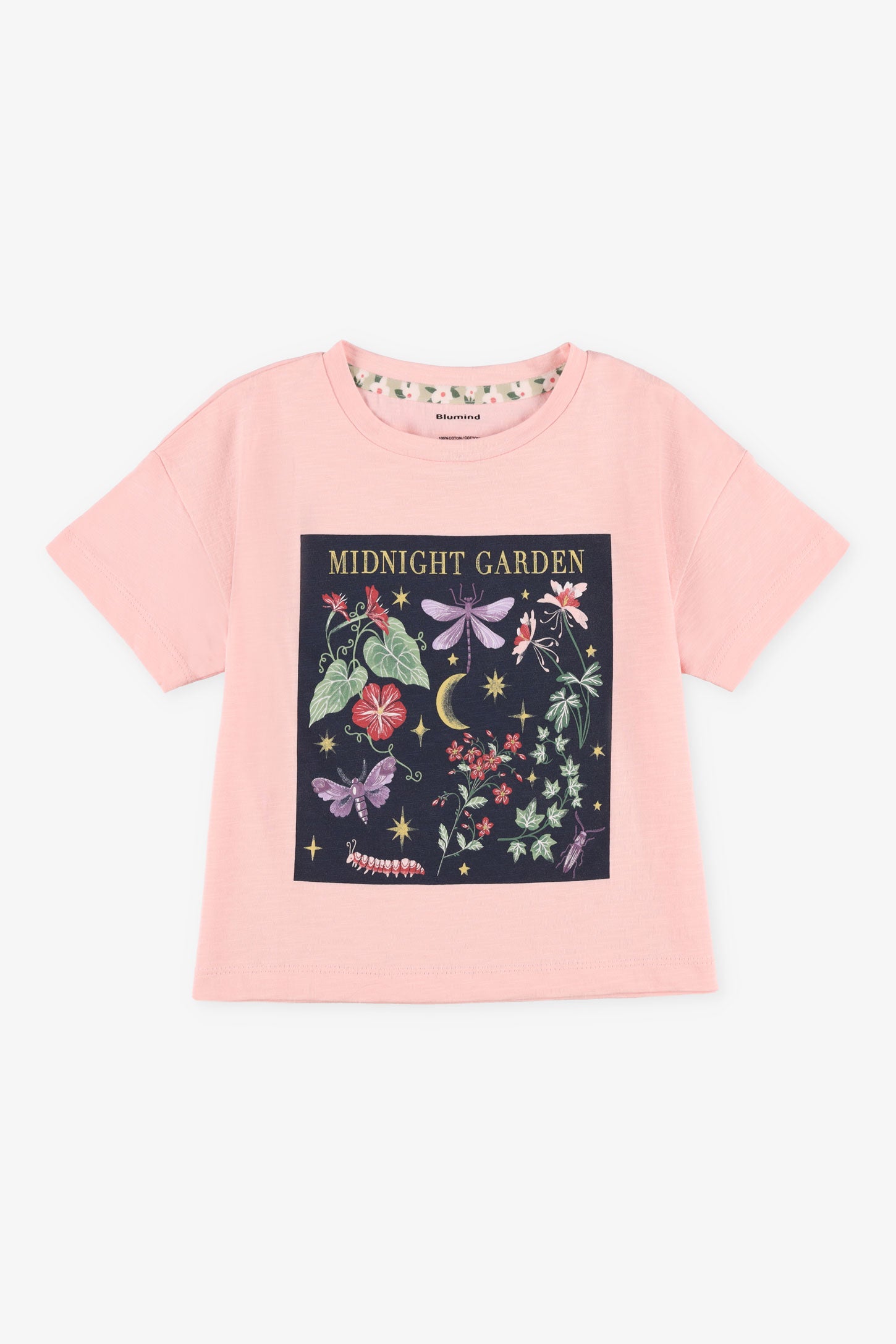 T-shirt imprimé en coton - Enfant fille && ROSE