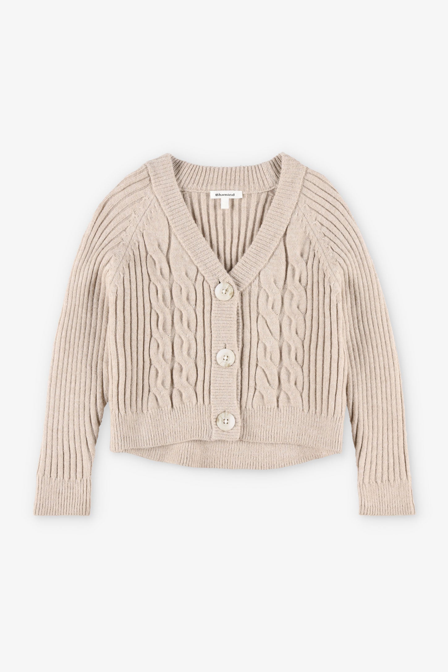 Cardigan tricot câble - Enfant fille && BEIGE