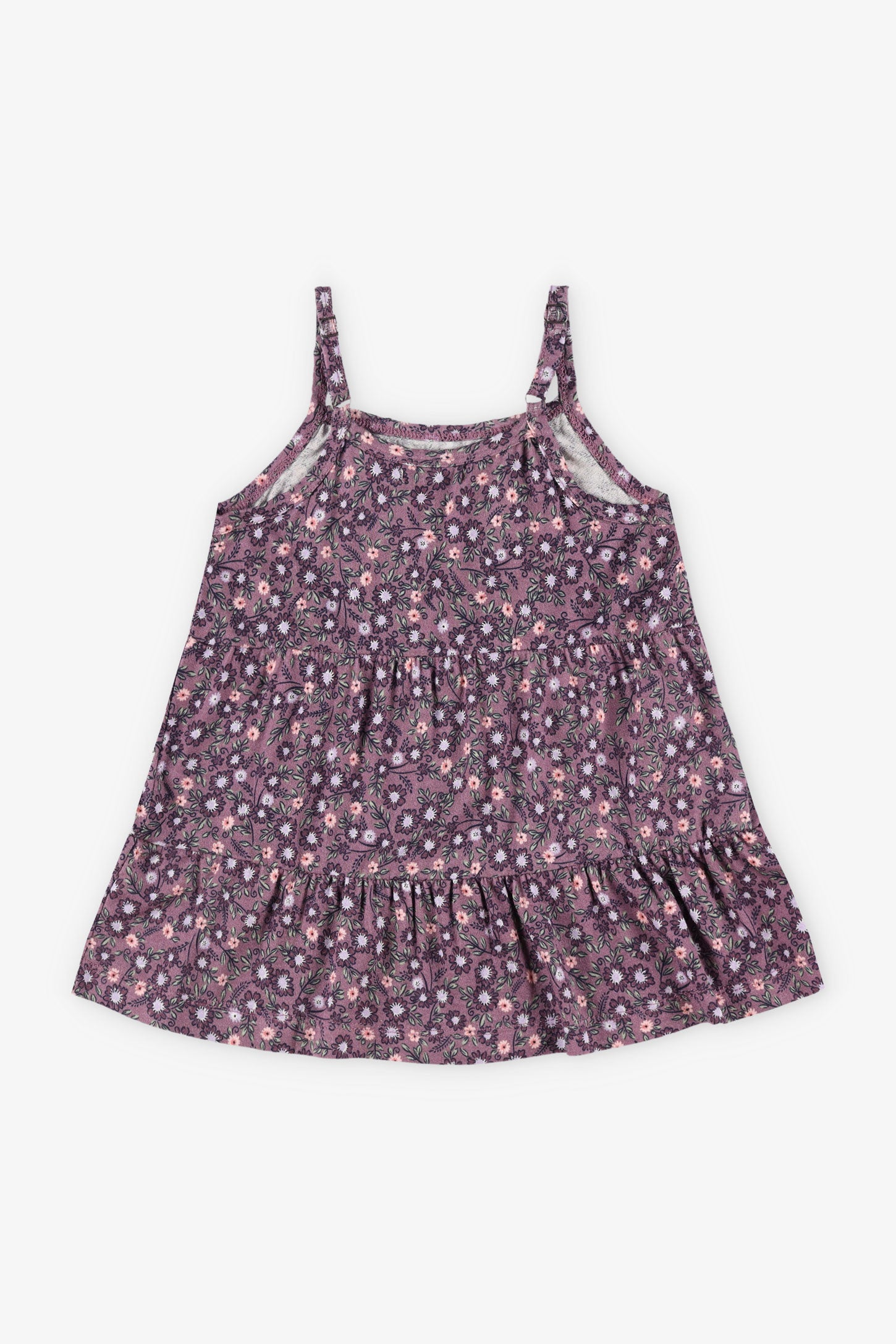 Camisole à bretelles volants étagés - Enfant fille && MAUVE/MULTI