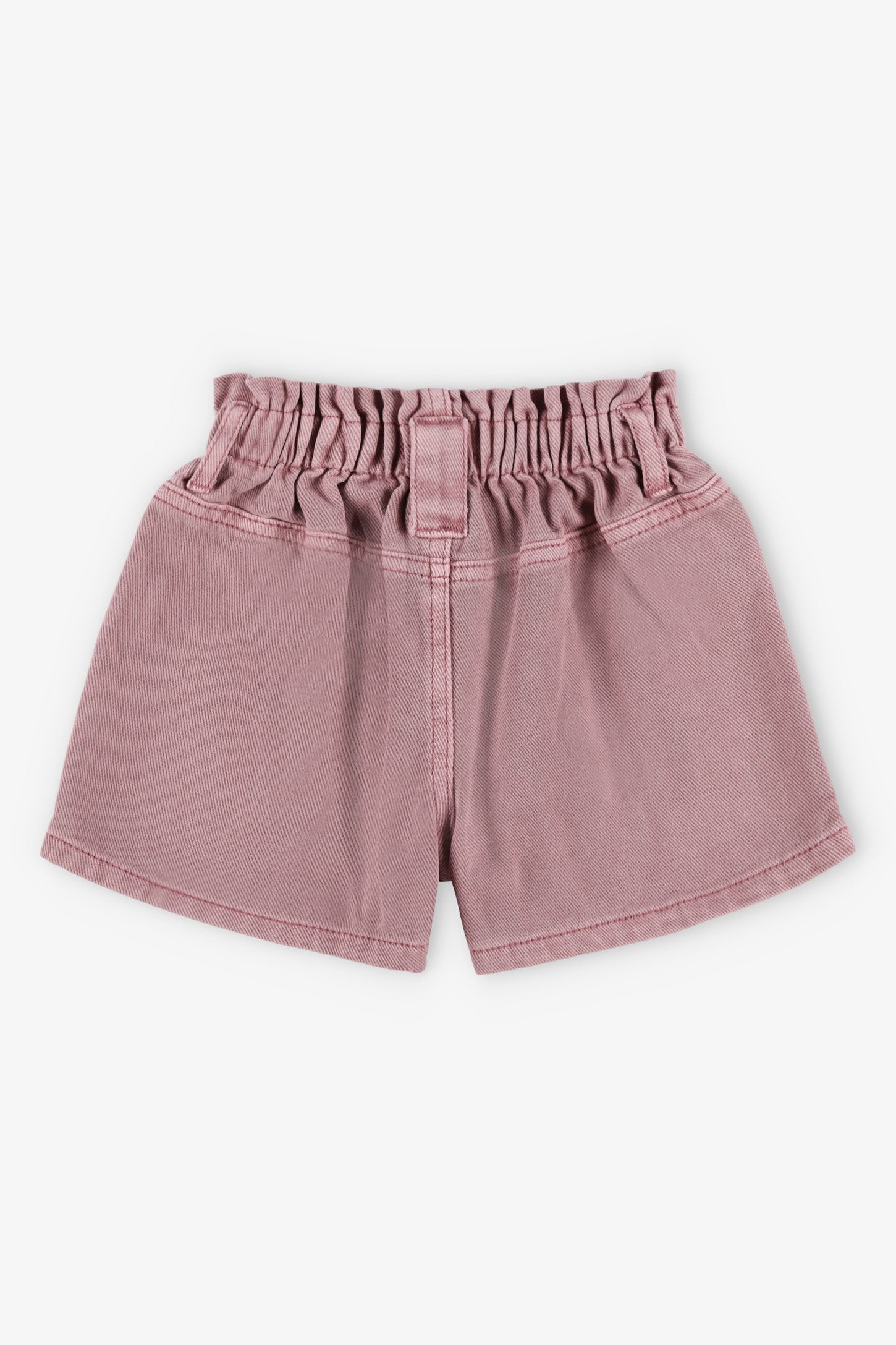 Short ''Paperbag'' en jeans - Enfant fille && ROSE