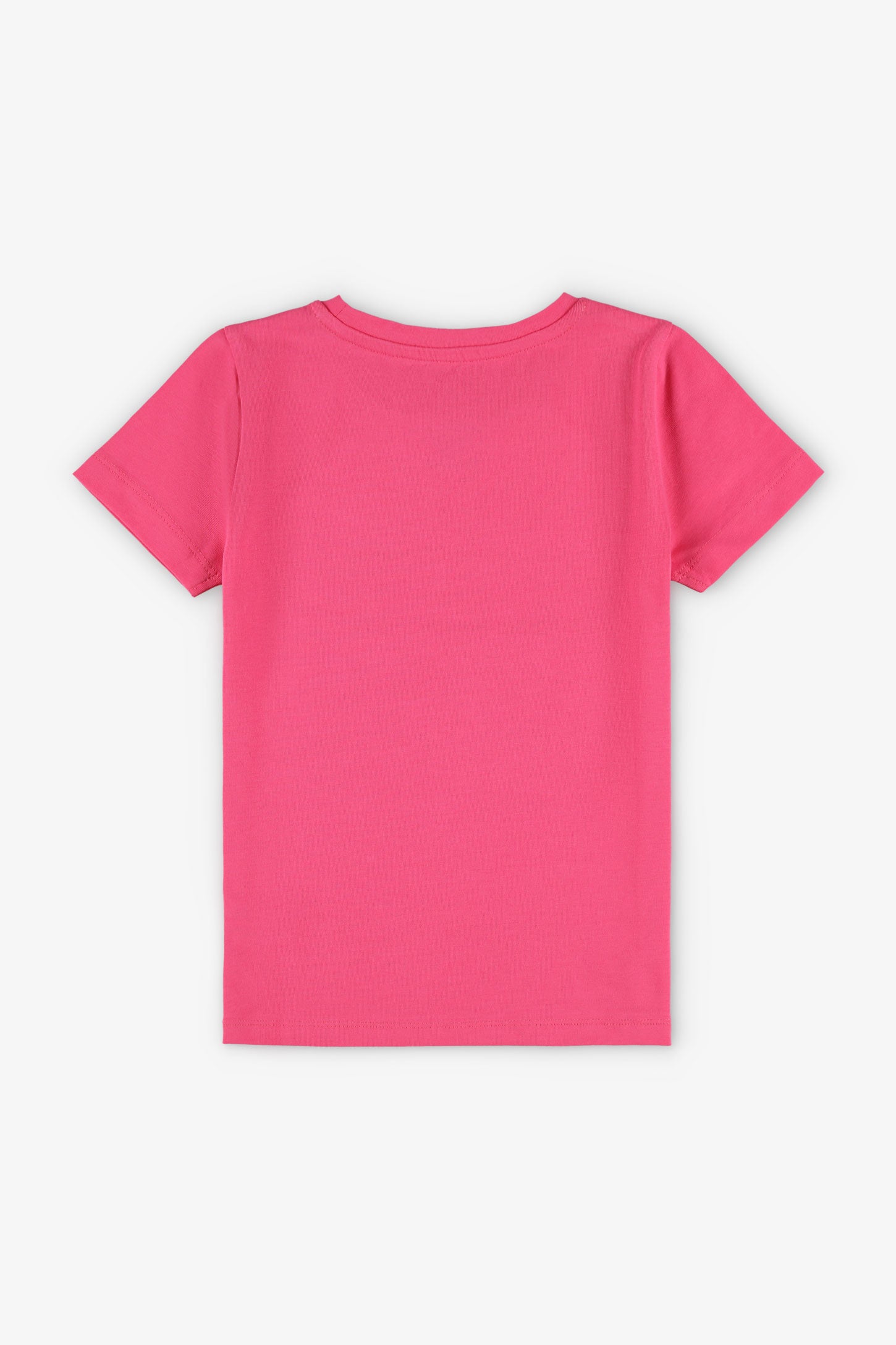 Duos futés, T-shirt imprimé en coton, 2/20$ - Enfant fille && ROSE FONCE