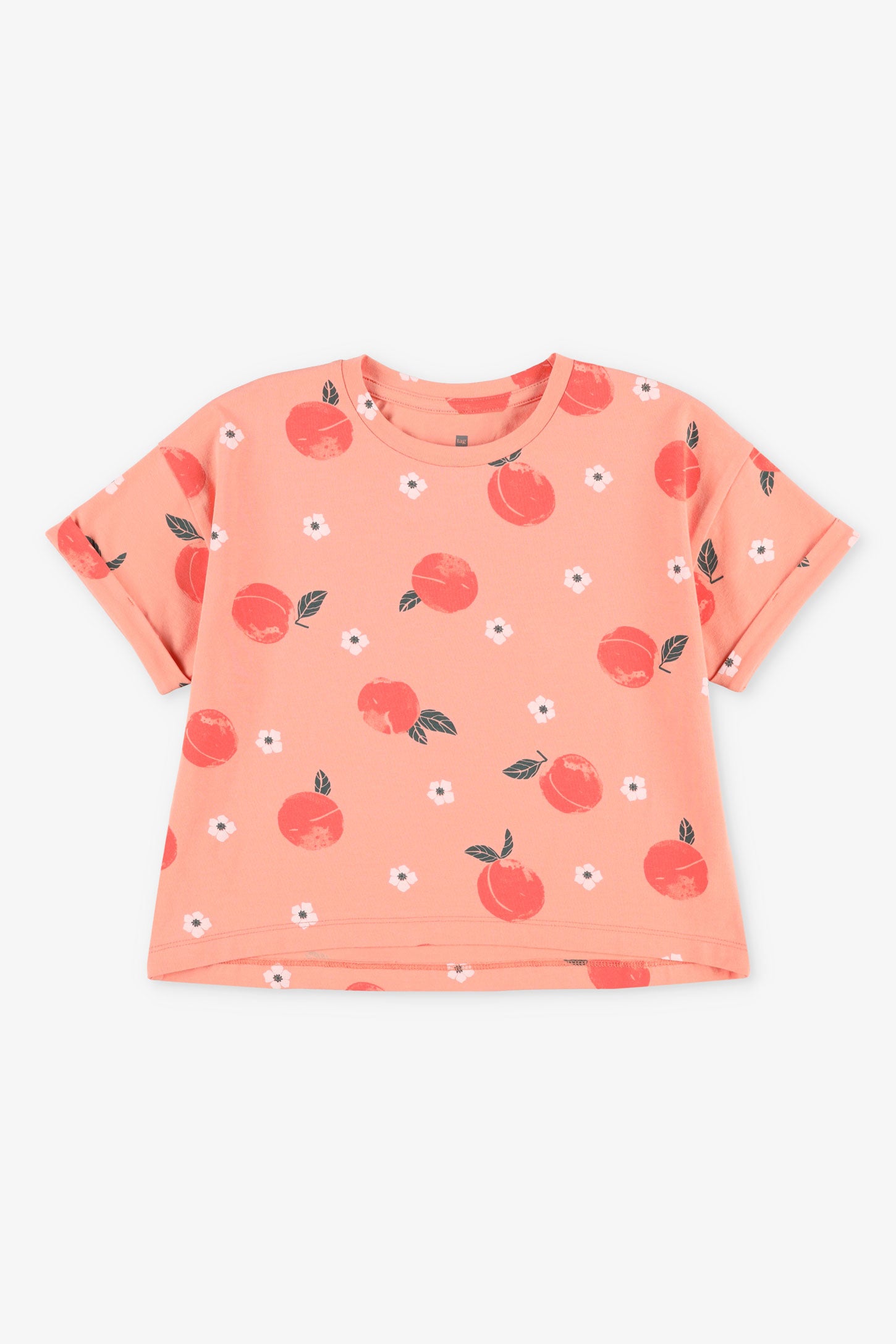 Duos futés, T-shirt surdimensionné, 2/20$ - Enfant fille && ORANGE MULTI
