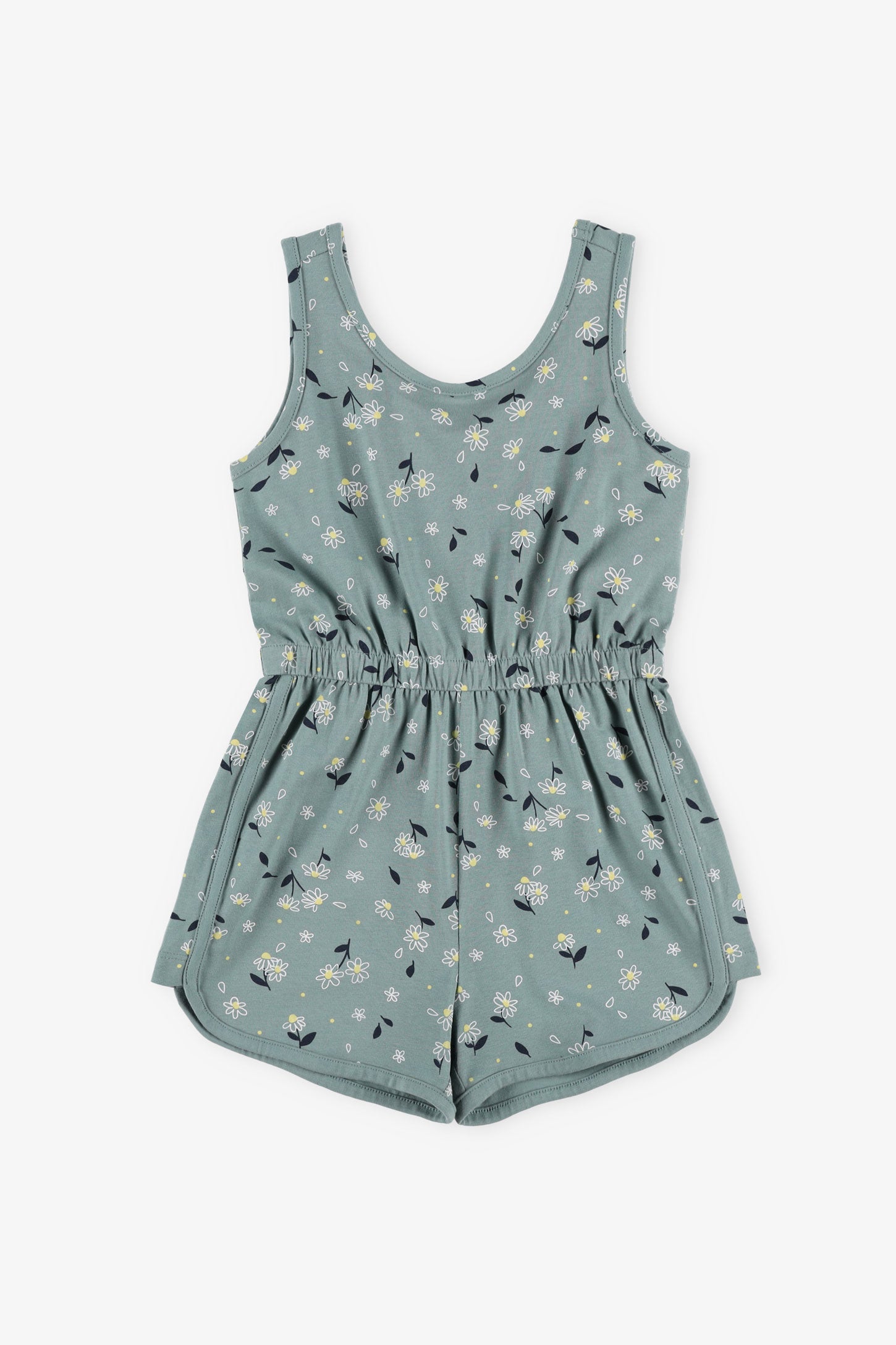 Combi-short imprimé en coton - Enfant fille && MENTHE/MULTI