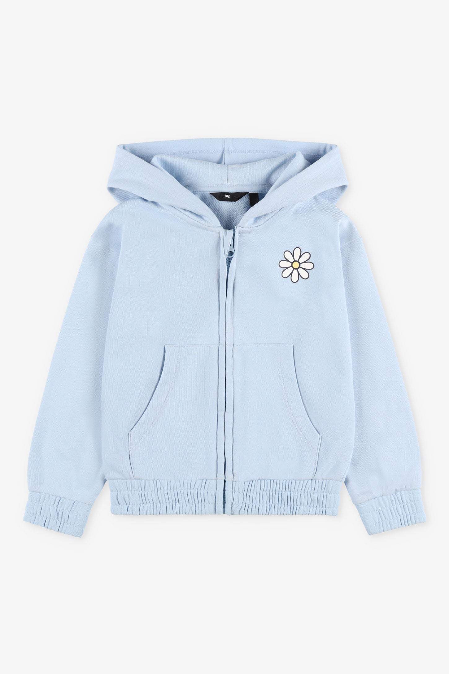 Veste à capuchon coton ouaté - Enfant fille && BLEU PALE