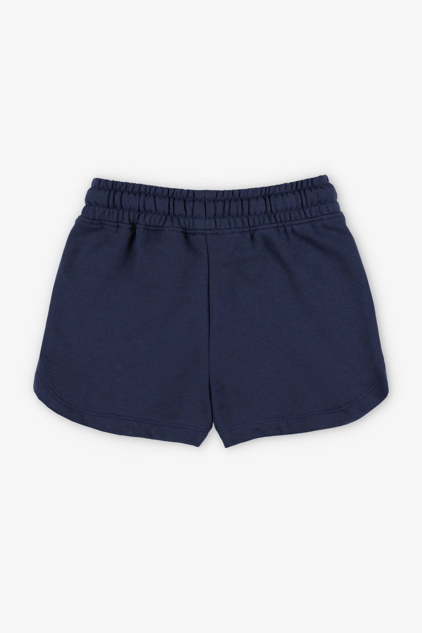 Short taille élastique imprimé coton français - Enfant fille && BLEU MARINE