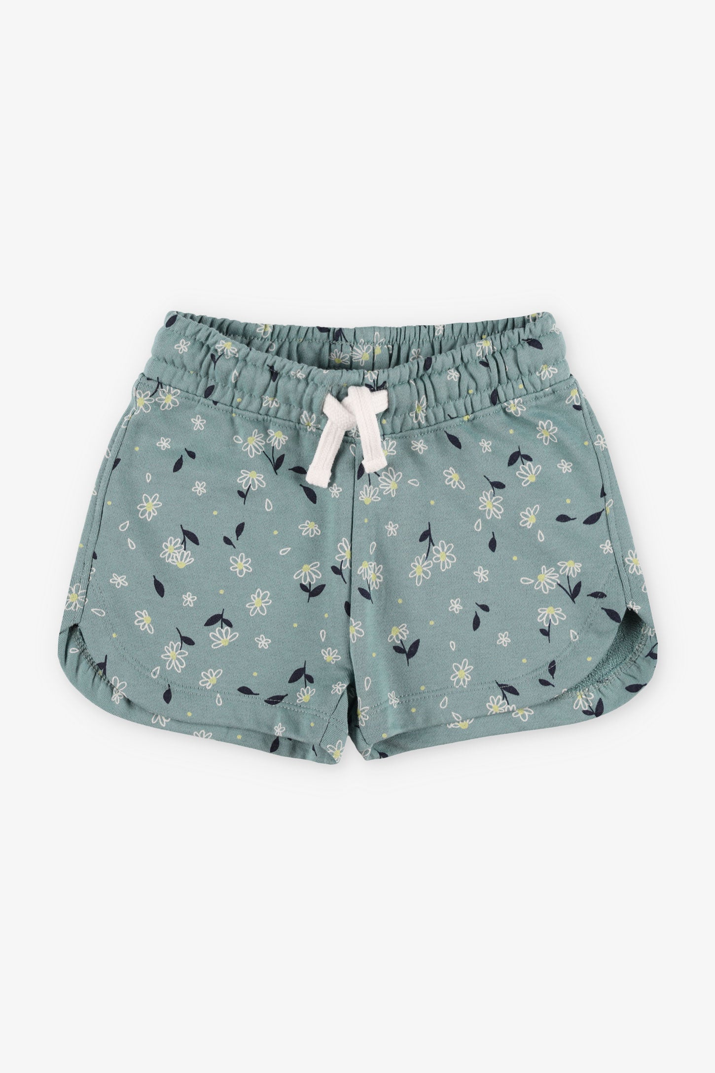 Short taille élastique imprimé coton français - Enfant fille && MENTHE/MULTI