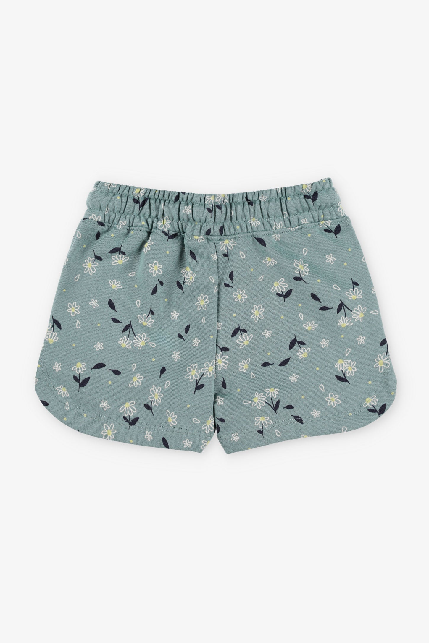 Short taille élastique imprimé coton français - Enfant fille && MENTHE/MULTI