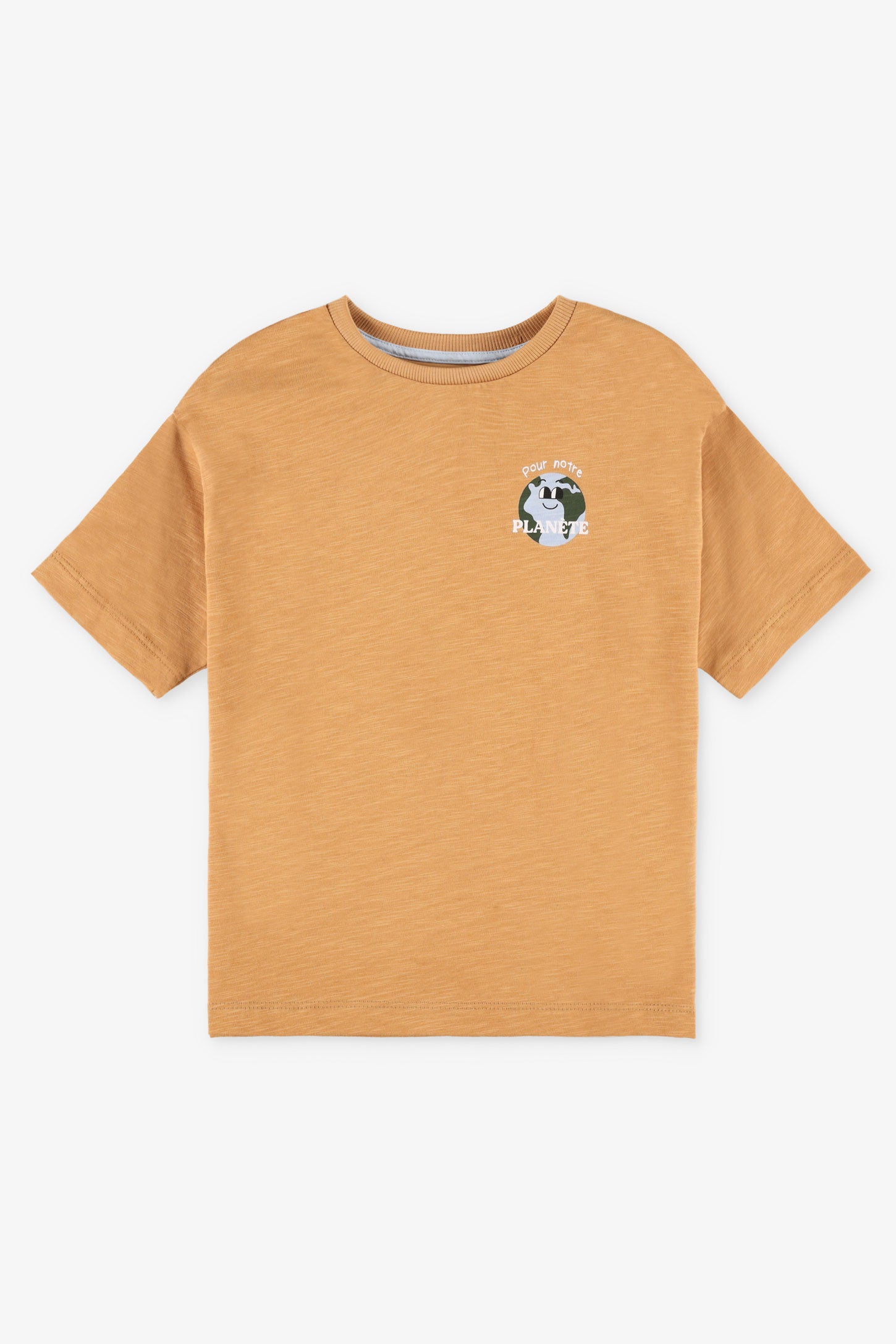 T-shirt imprimé en coton - Enfant garçon && BRUN