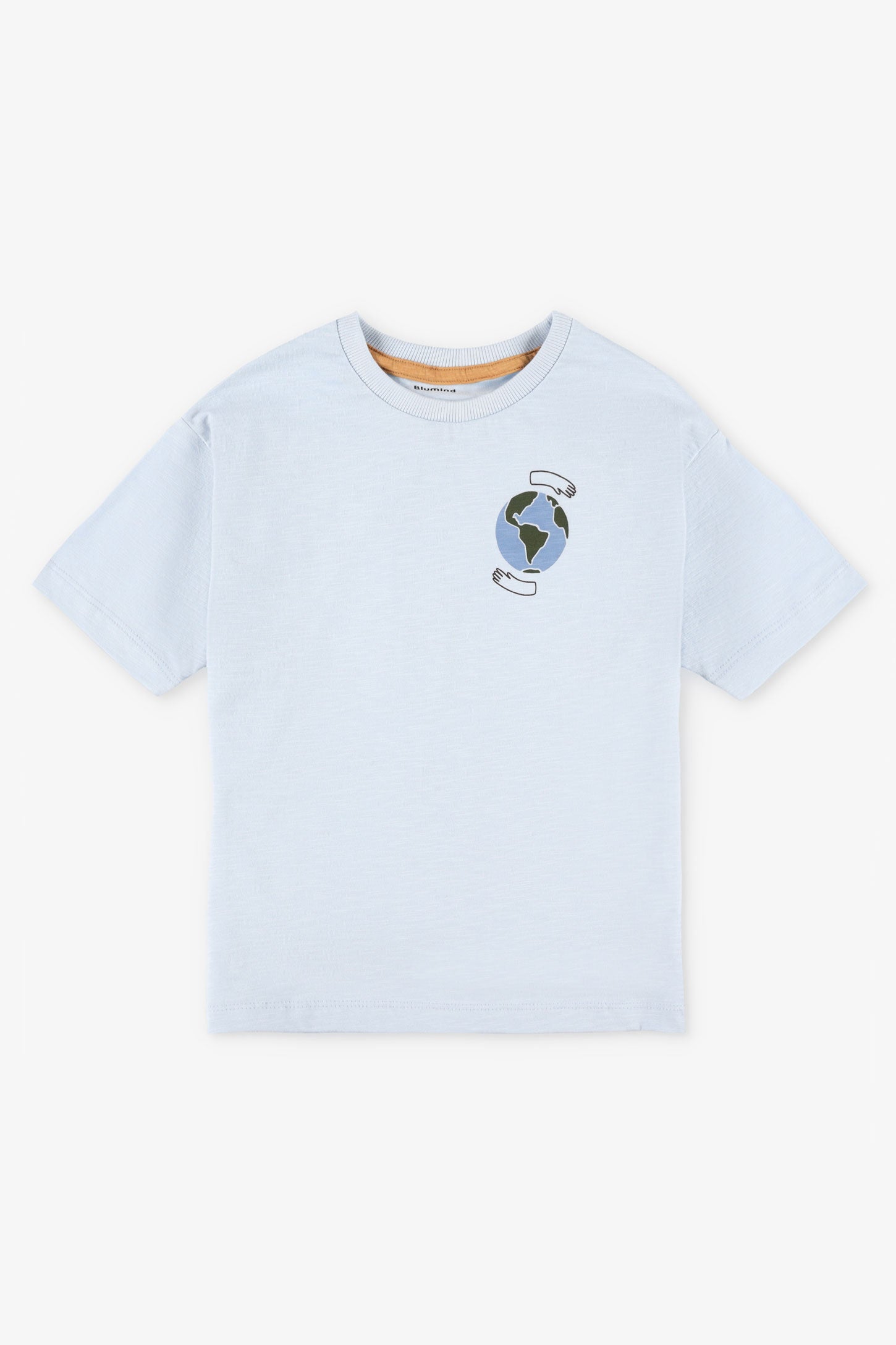 T-shirt imprimé en coton - Enfant garçon && BLEU