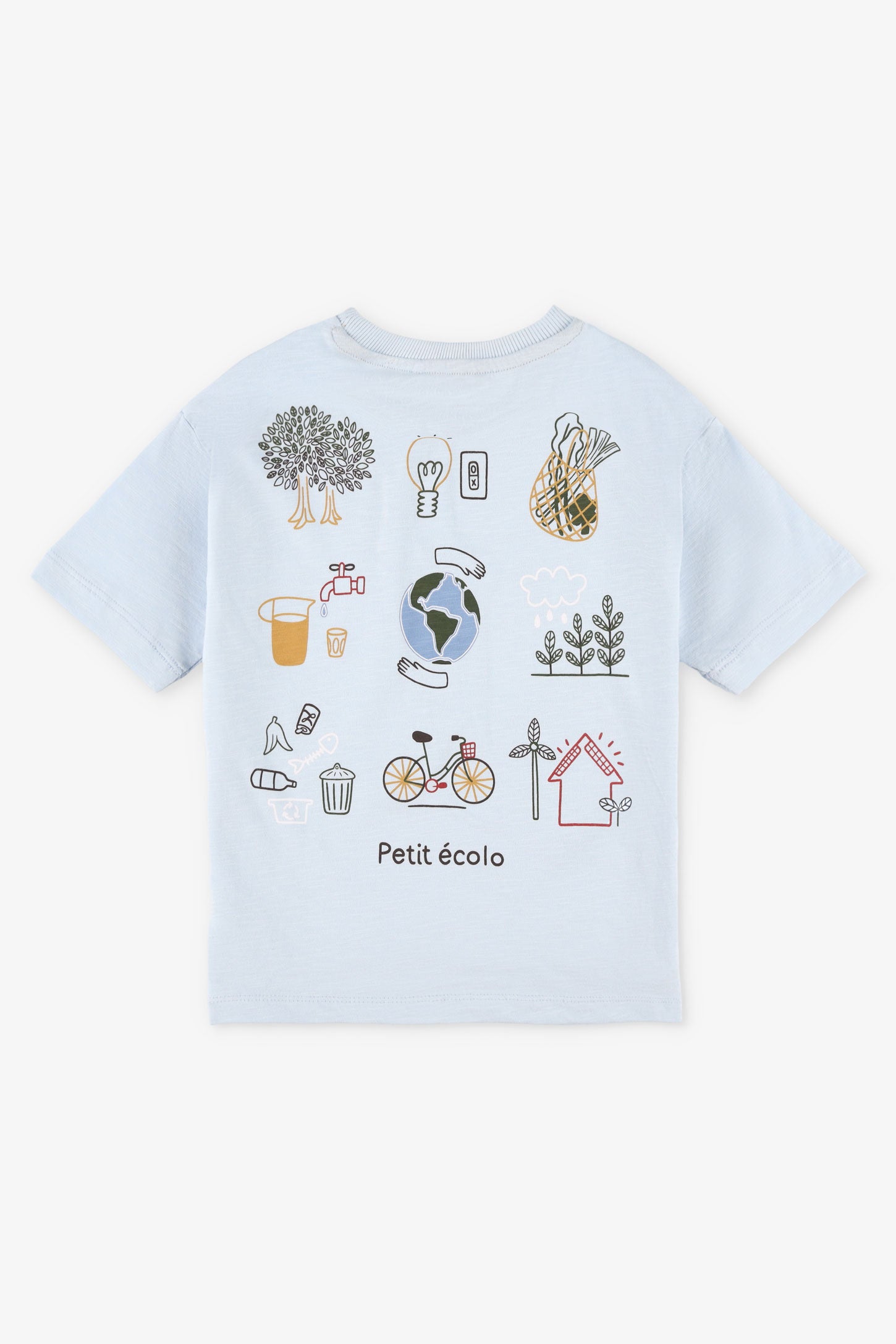 T-shirt imprimé en coton - Enfant garçon && BLEU
