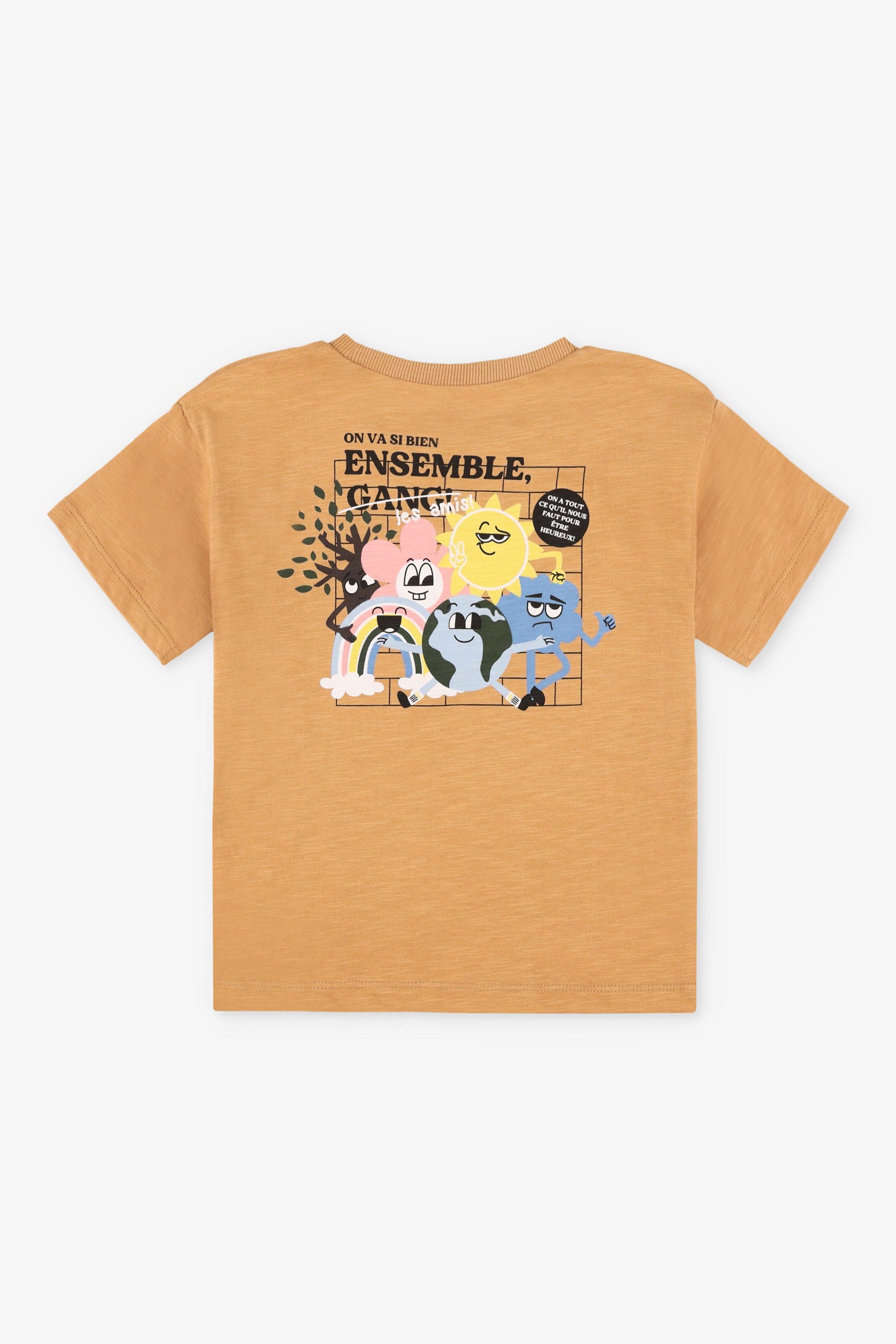 T-shirt imprimé en coton, 2T-3T - Bébé garçon && BRUN FONCE