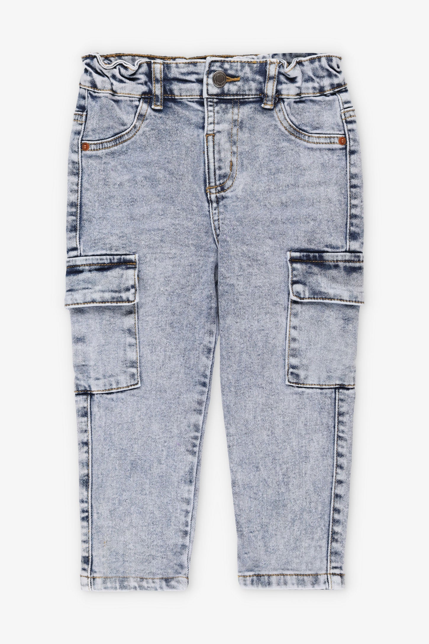 Jeans cargo coupe ajustée, 2T-3T - Bébé garçon && BLEU PALE