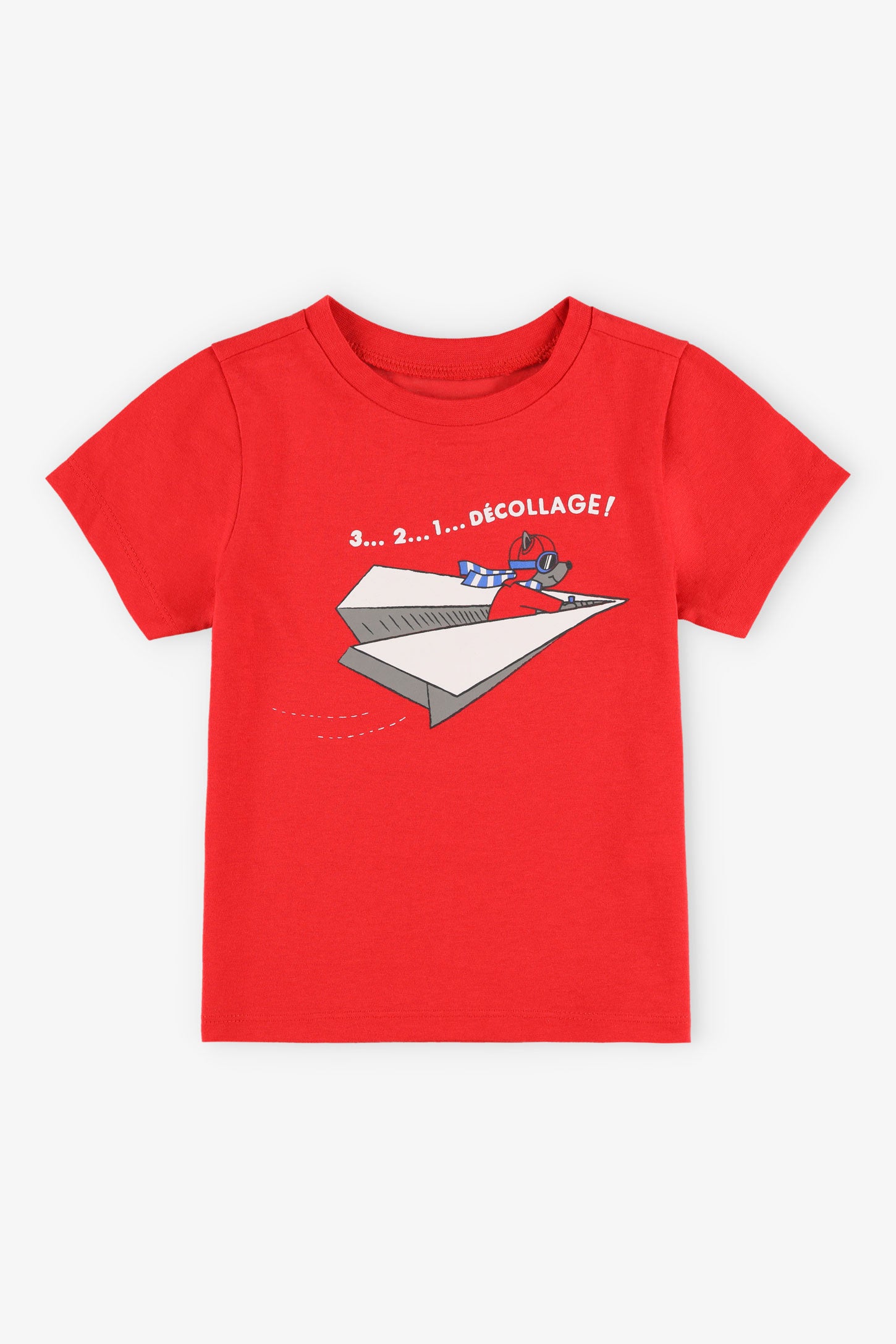 Duos futés, T-shirt imprimé en coton, 2/20$ - Bébé garçon && ROUGE