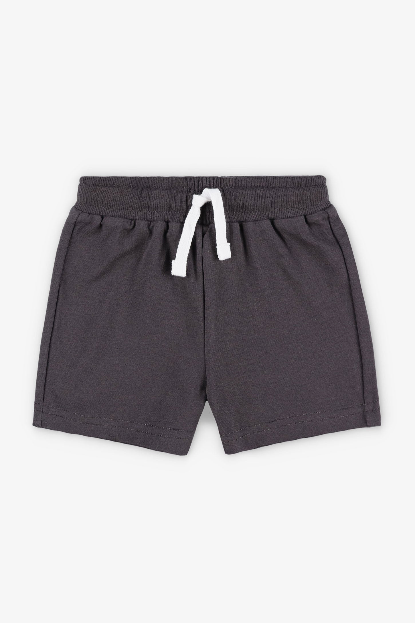 Short taille élastique coton français - Bébé garçon && GRIS FONCE