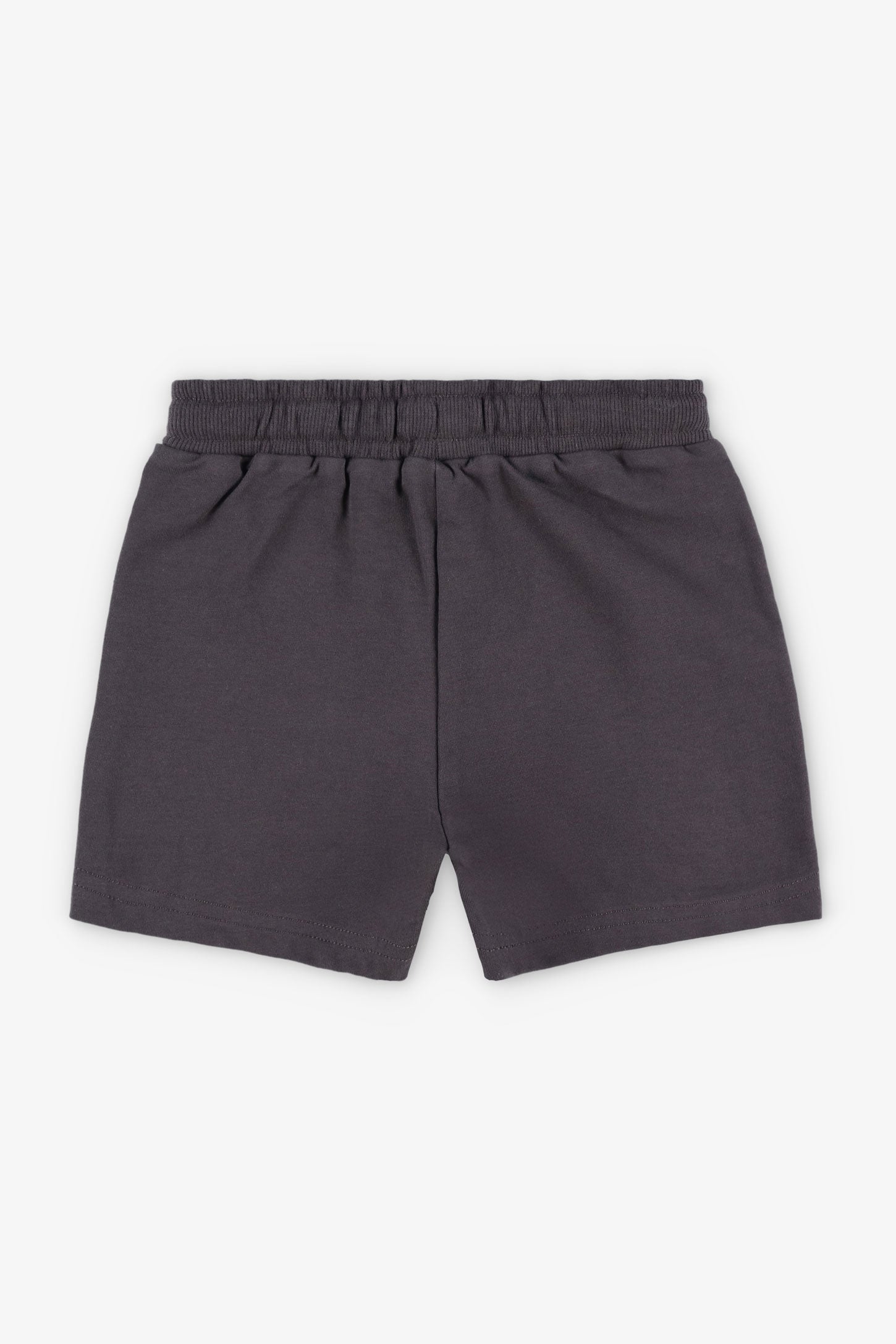 Short taille élastique coton français - Bébé garçon && GRIS FONCE