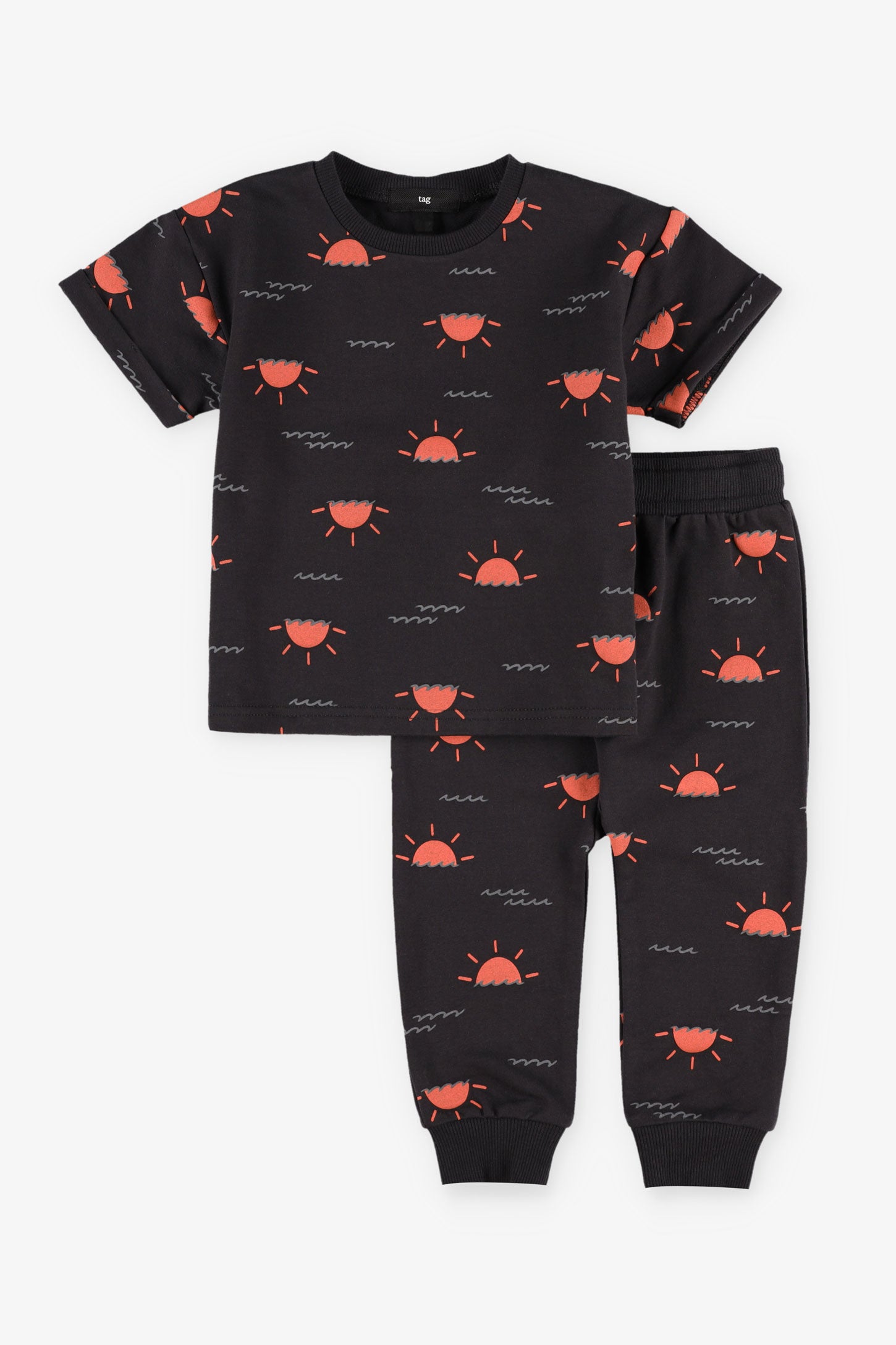 Ensemble 2-pièces t-shirt jogger ouaté, 2T-3T - Bébé garçon && GRIS FONCE