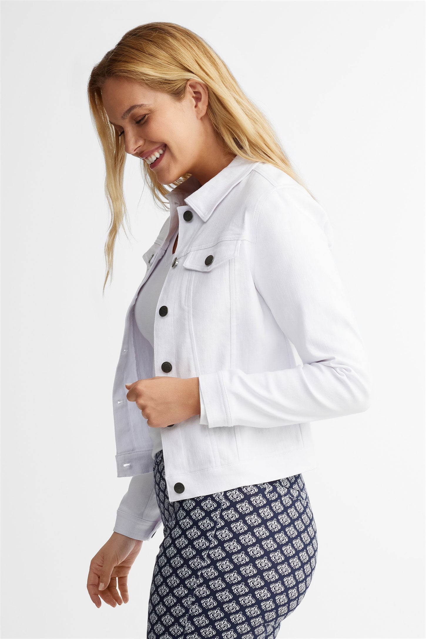 Veste en twill - Femme && BLANC