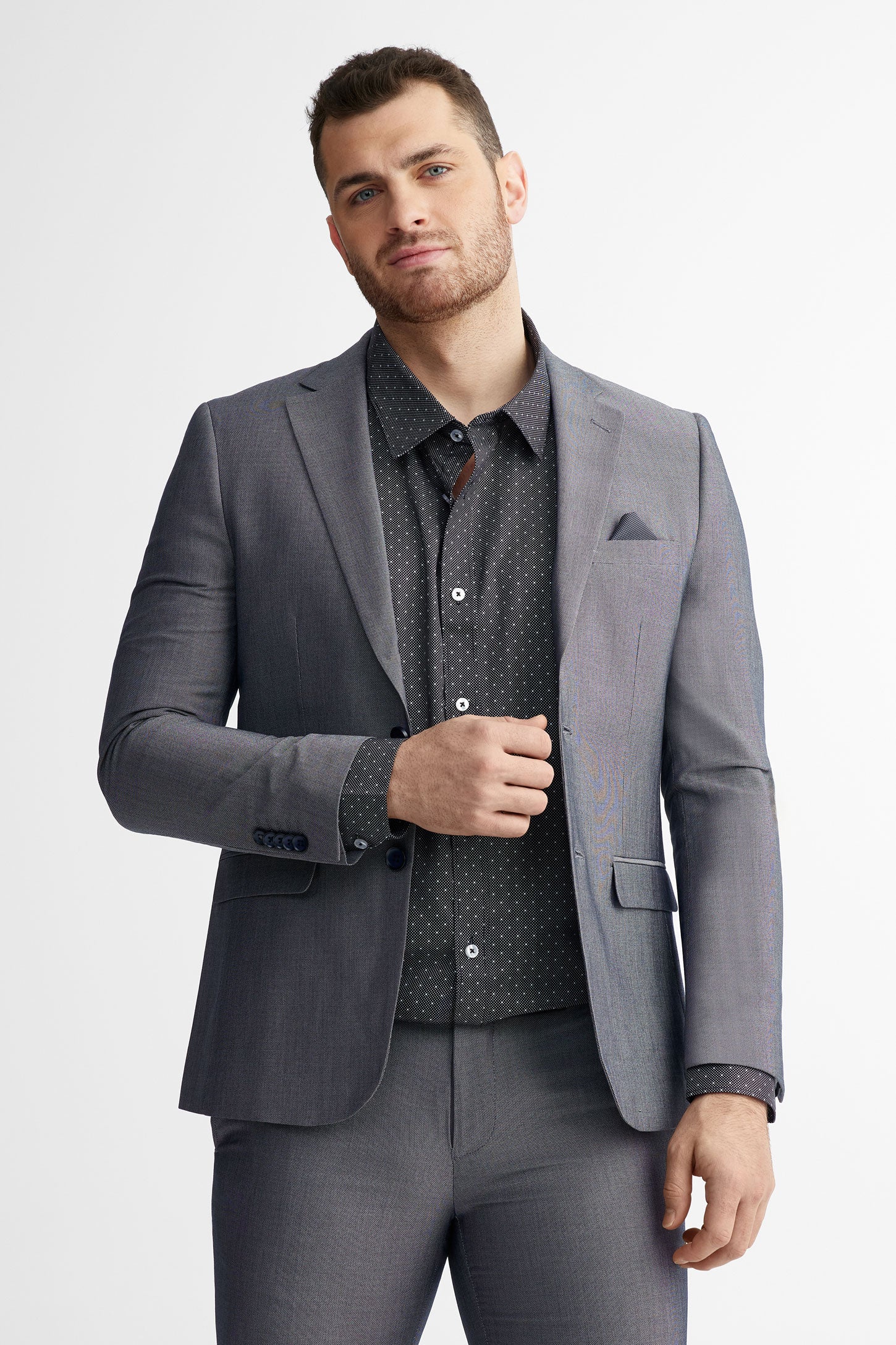 Veston coupe régulière - Homme && BLEU MARINE