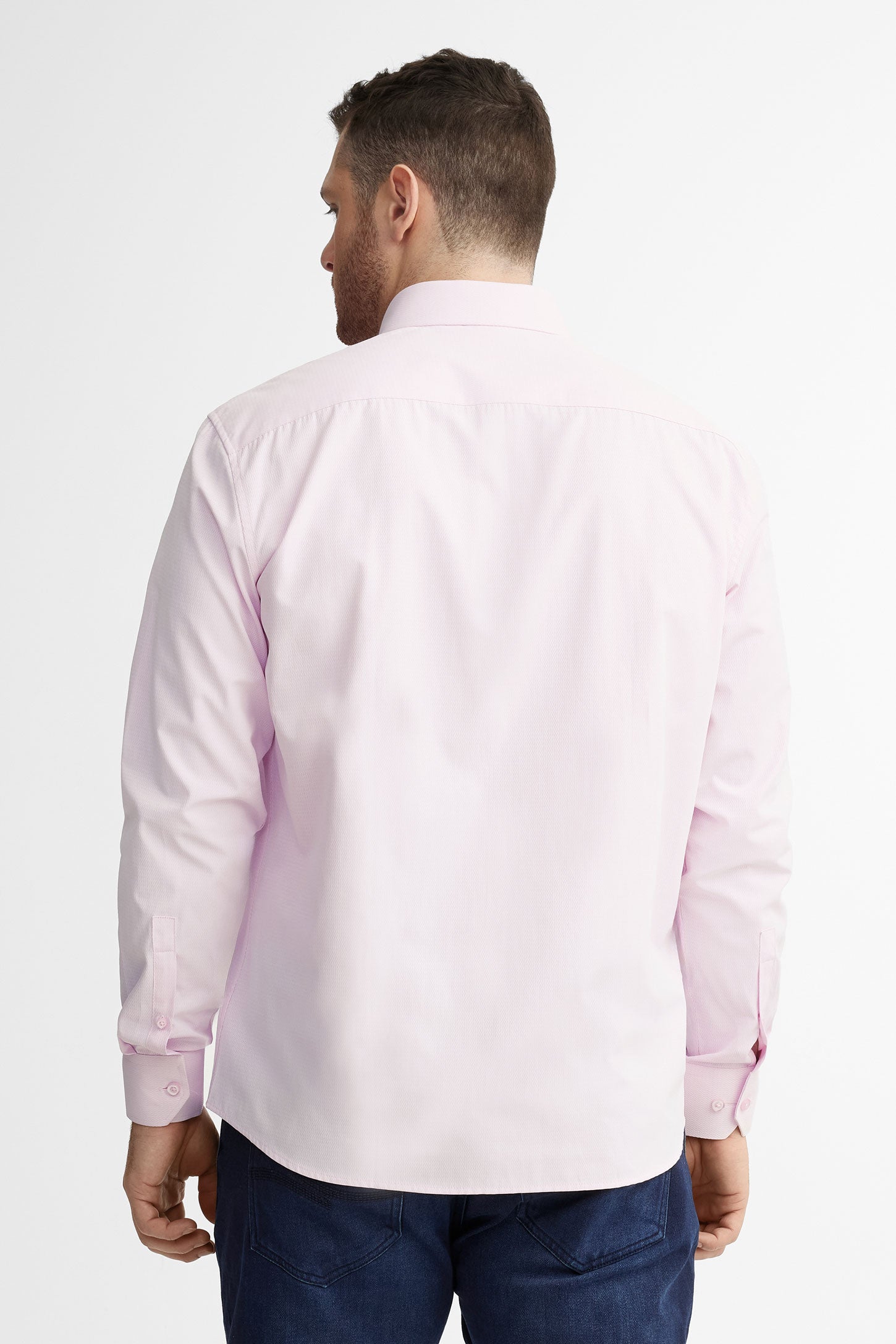 Chemise habillée coupe régulière en coton - Homme && ROSE