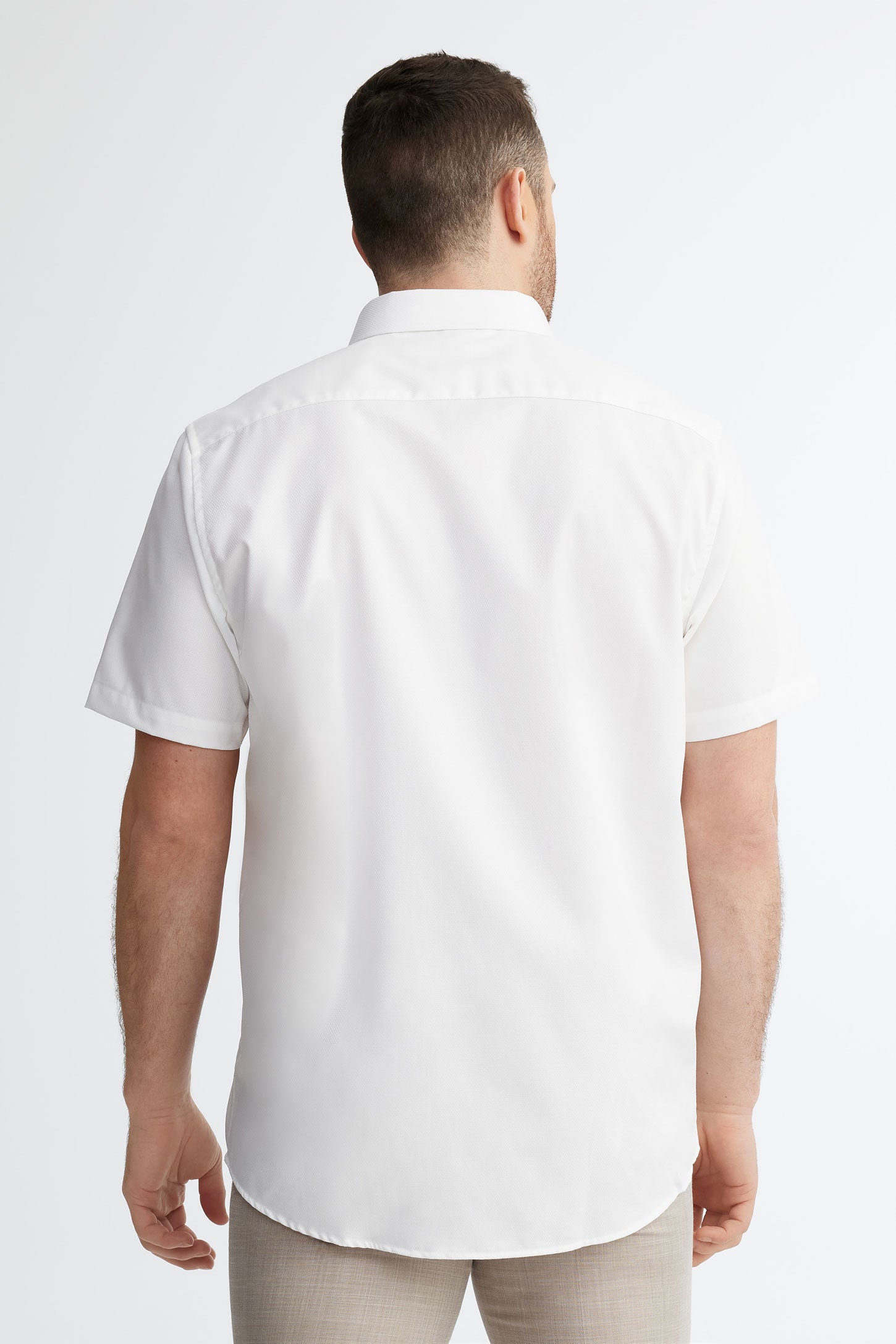 Chemise manches courtes habillée infroissable - Homme && BLANC