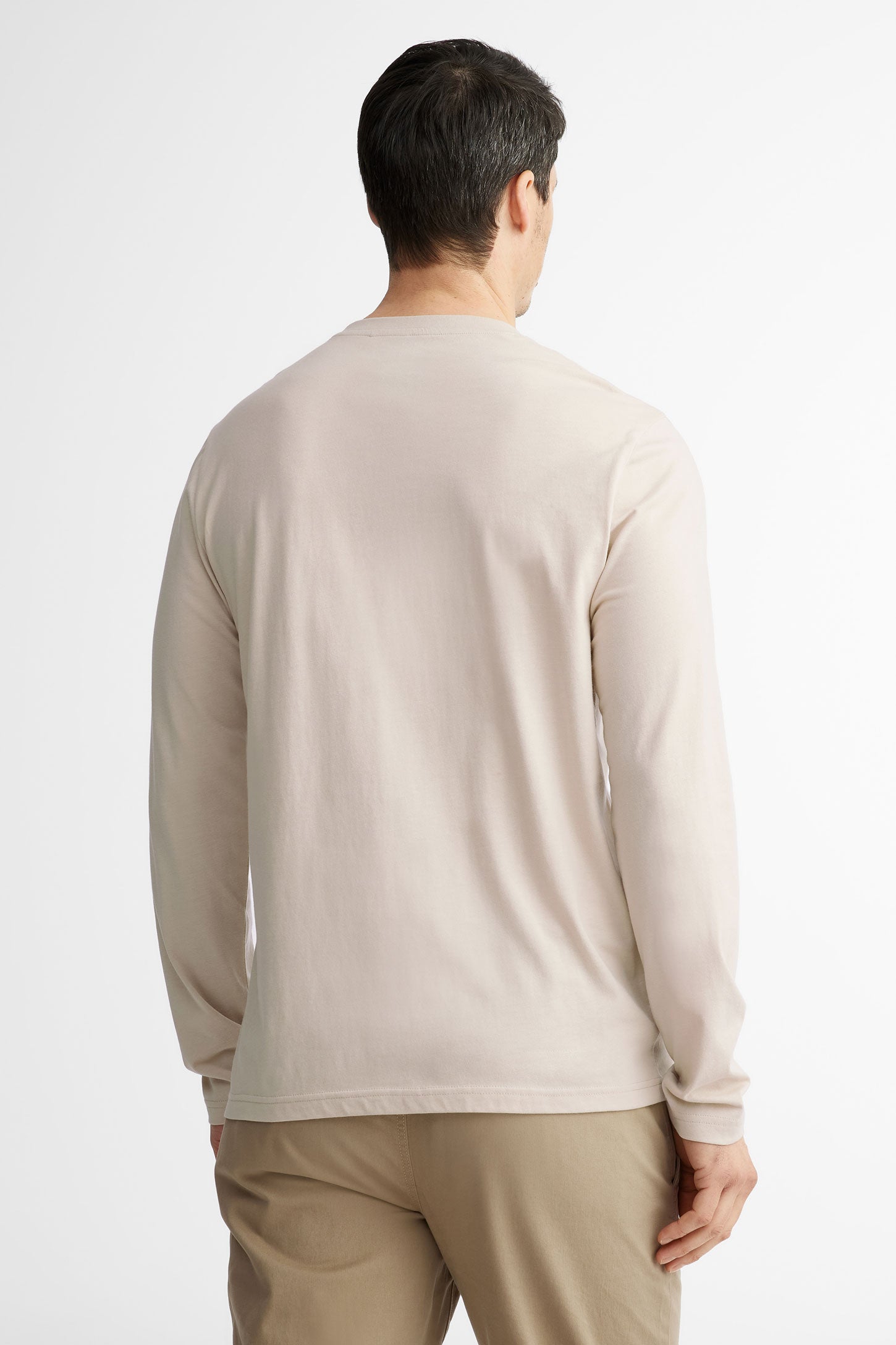 Chandail Henley manches longues - Homme && BEIGE