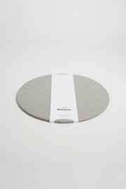 Paquet de 4 napperons rond en PVC 15'' - Maison && GRIS