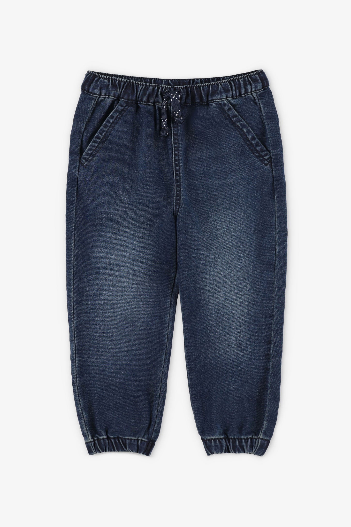Pantalon jogger en denim 2T-3T – Bébé garçon
 && BLEU FONCÉ