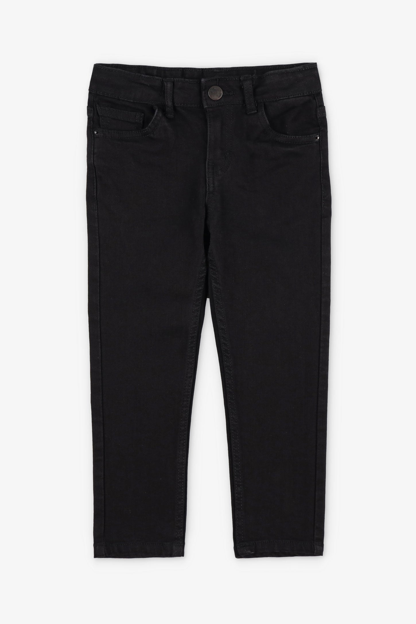 Jeans skinny 5 poches denim robuste - Enfant fille && NOIR
