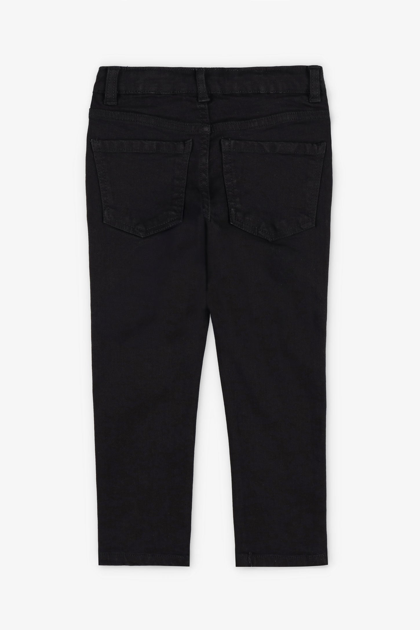 Jeans skinny 5 poches denim robuste - Enfant fille && NOIR