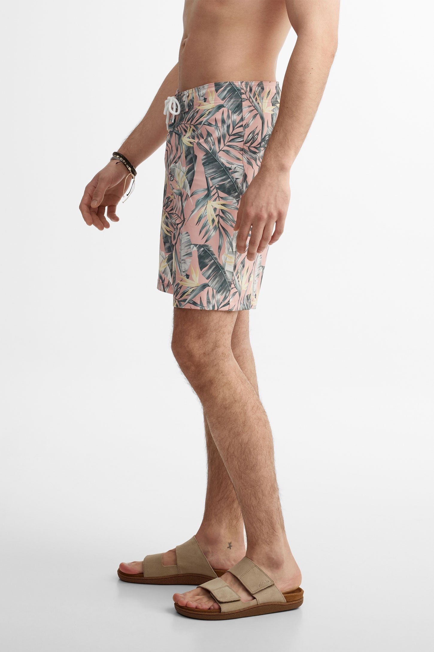 Short maillot de bain extensible 4 sens - Homme && ROSE MULTI