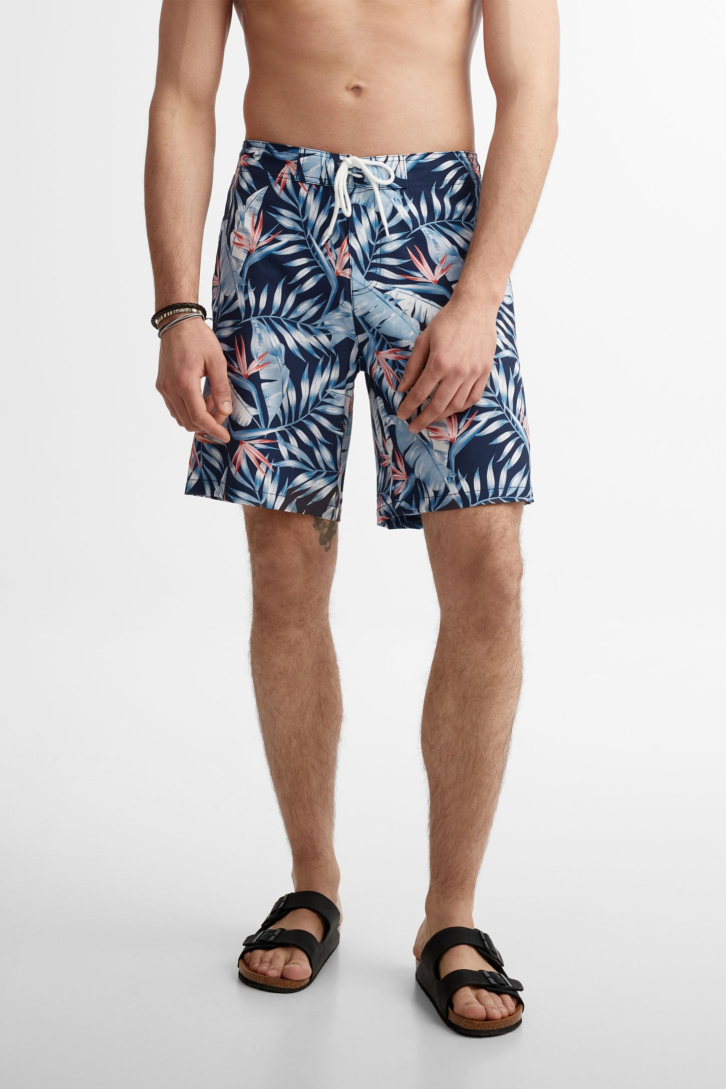 Short maillot de bain extensible 4 sens - Homme && BLEU MARINE MUL