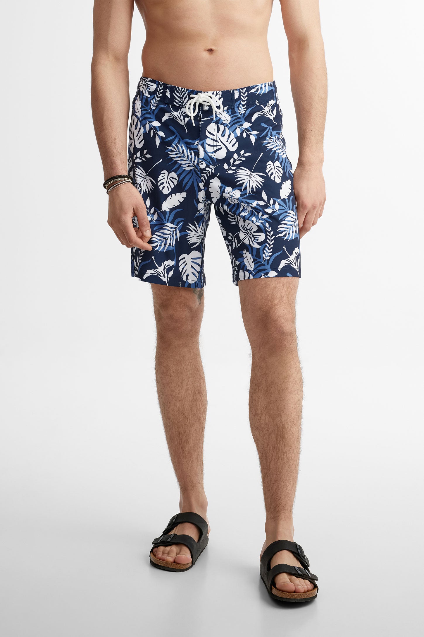 Short maillot de bain extensible 4 sens - Homme && BLEU MARINE MUL