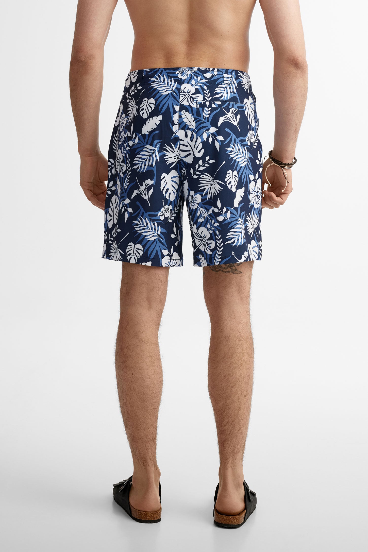 Short maillot de bain extensible 4 sens - Homme && BLEU MARINE MUL