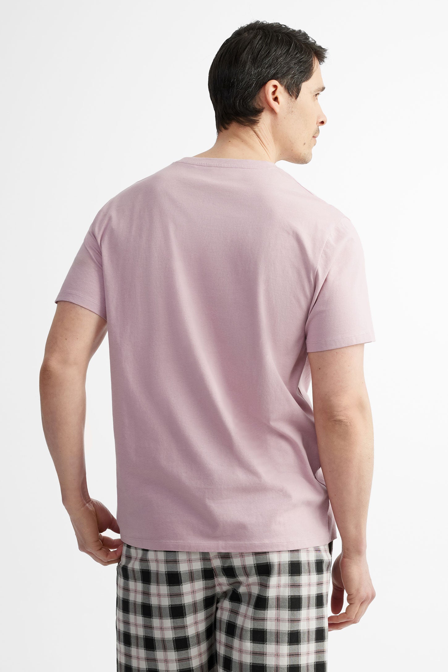 T-shirt pyjama en coton, 2/40$ - Homme && MAUVE