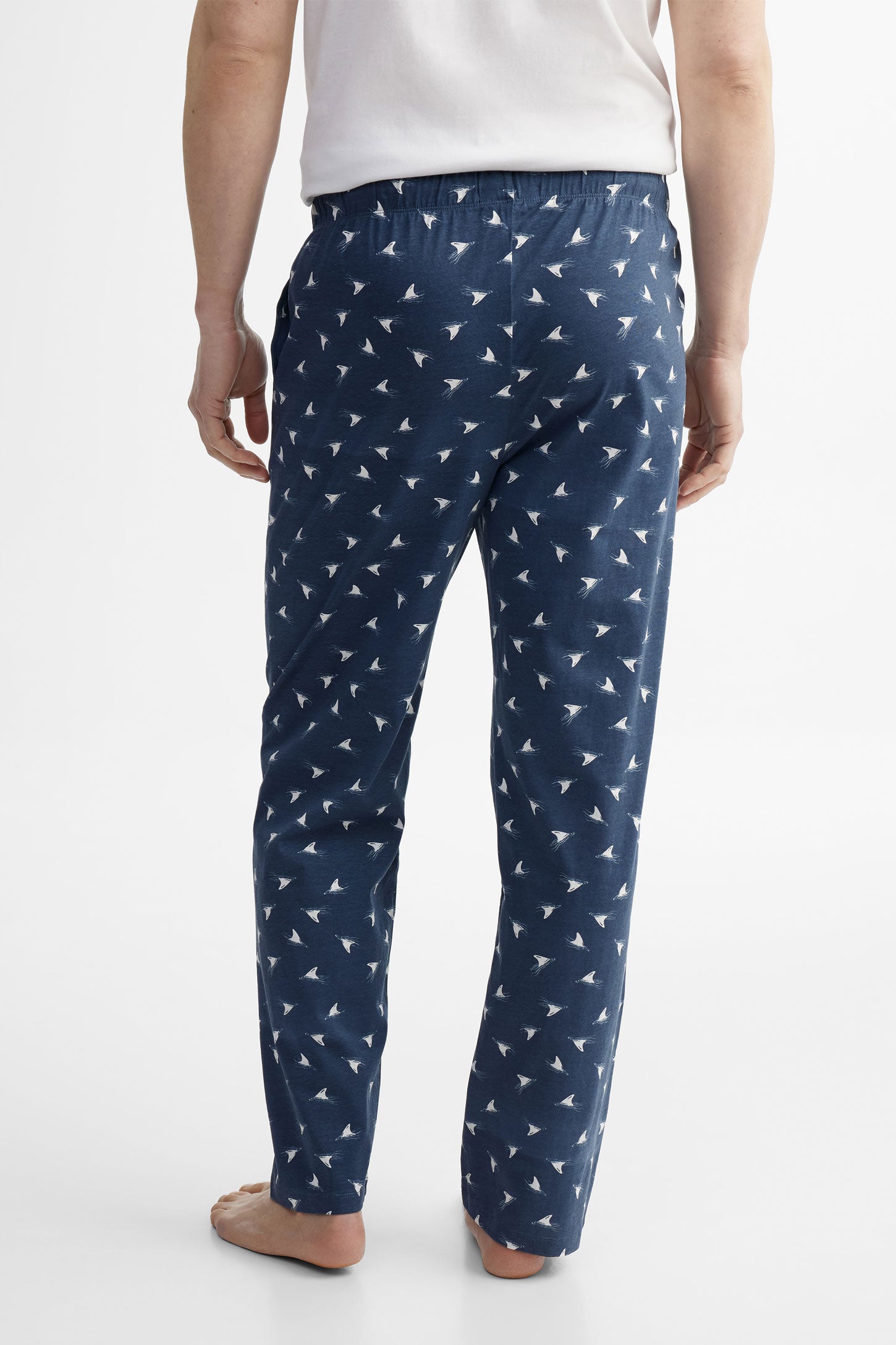 Pantalon pyjama en coton, 2/40$ - Homme && BLEU MULTI