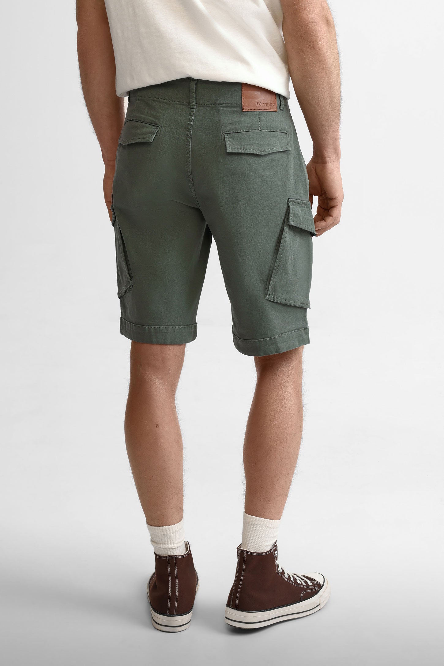 Short cargo en coton - Homme && VERT