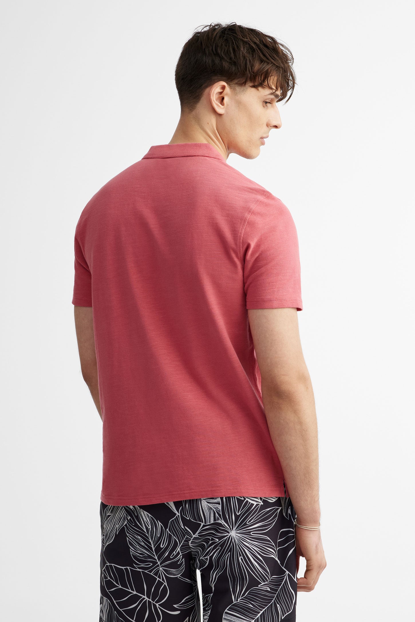 Polo manches courtes en coton - Homme && ROSE