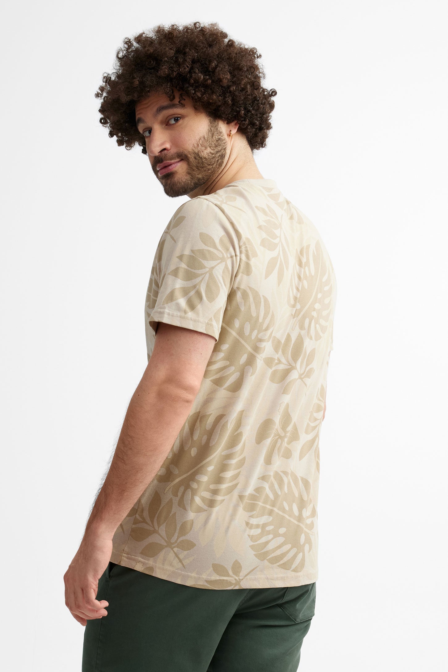 T-shirt imprimé en coton, 2/30$ - Homme && BEIGE/MULTI