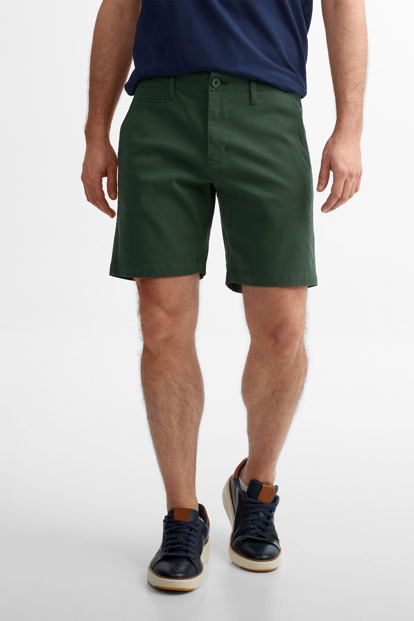 Short coupe droite en chino - Homme && VERT