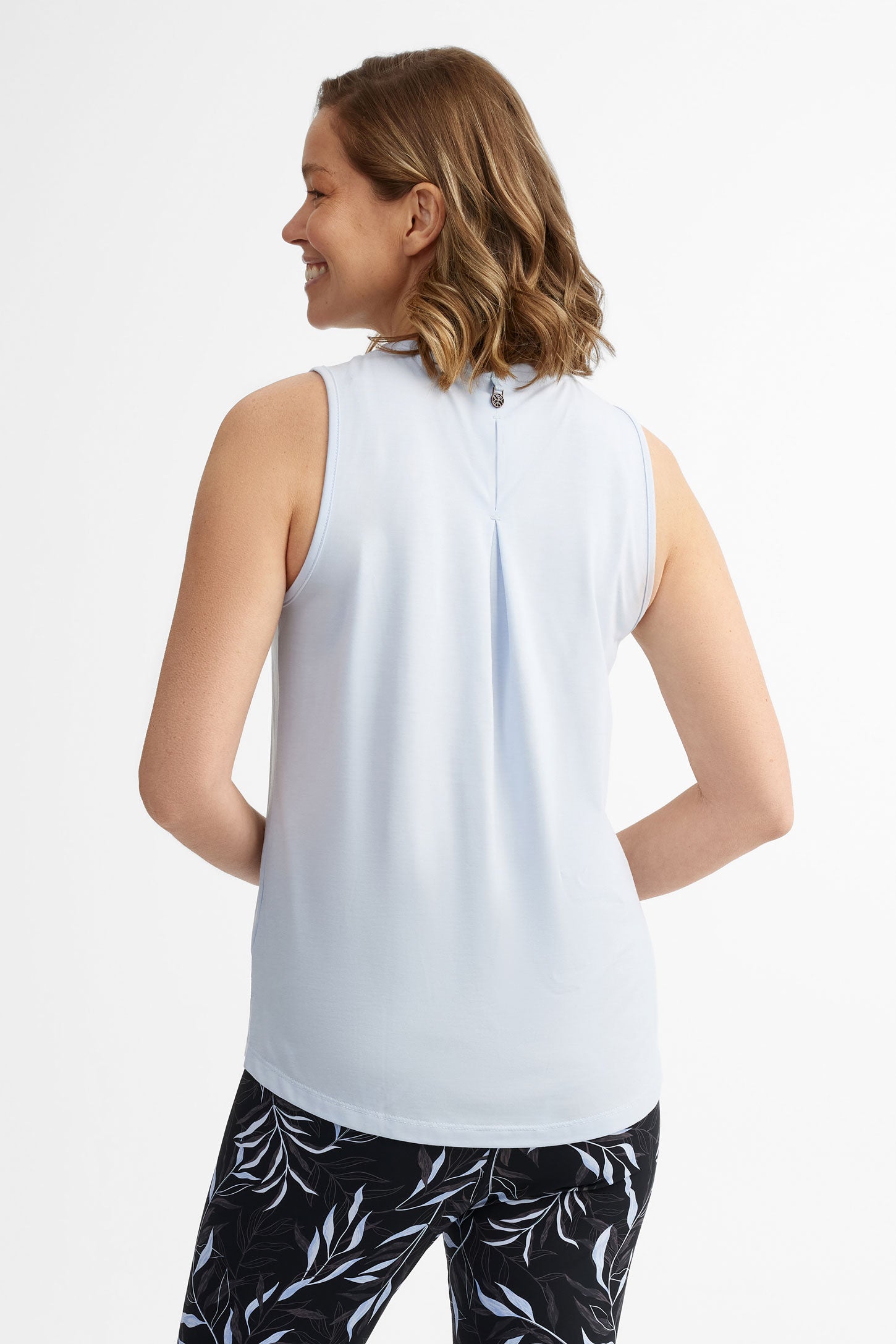 Camisole col rond Lyocell - Femme && BLEU