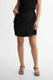 Mini jupe portefeuille - Femme && NOIR