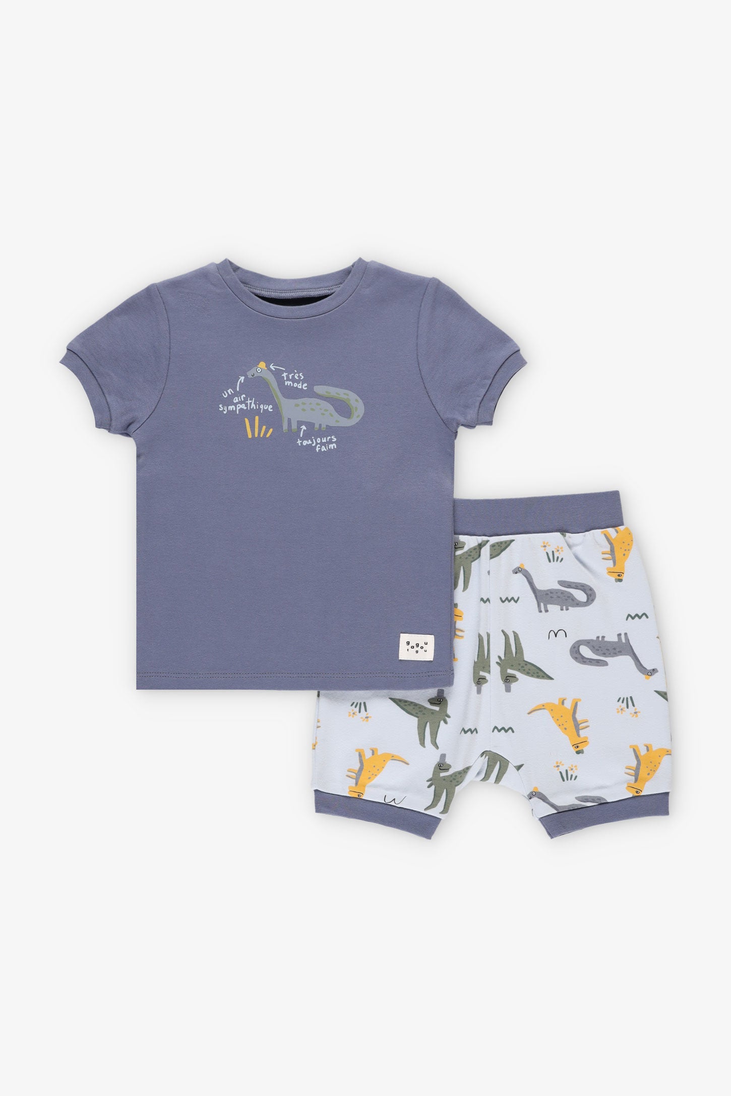 Pyjama 2-pièces coton bio - Bébé garçon && GRIS FONCE