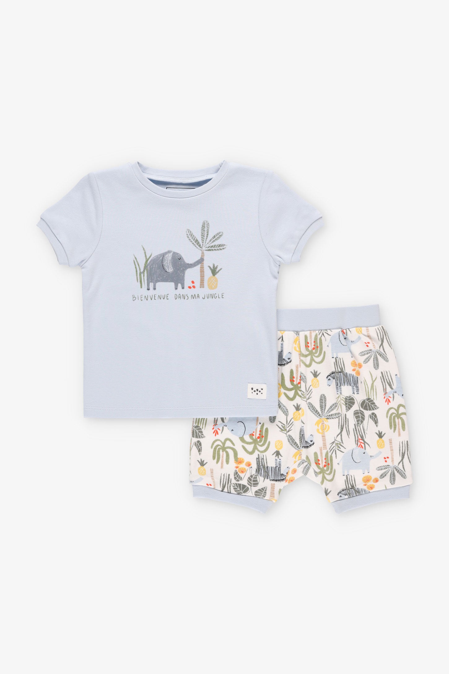 Pyjama 2-pièces coton bio, 2T-3T - Bébé garçon && BLEU PALE