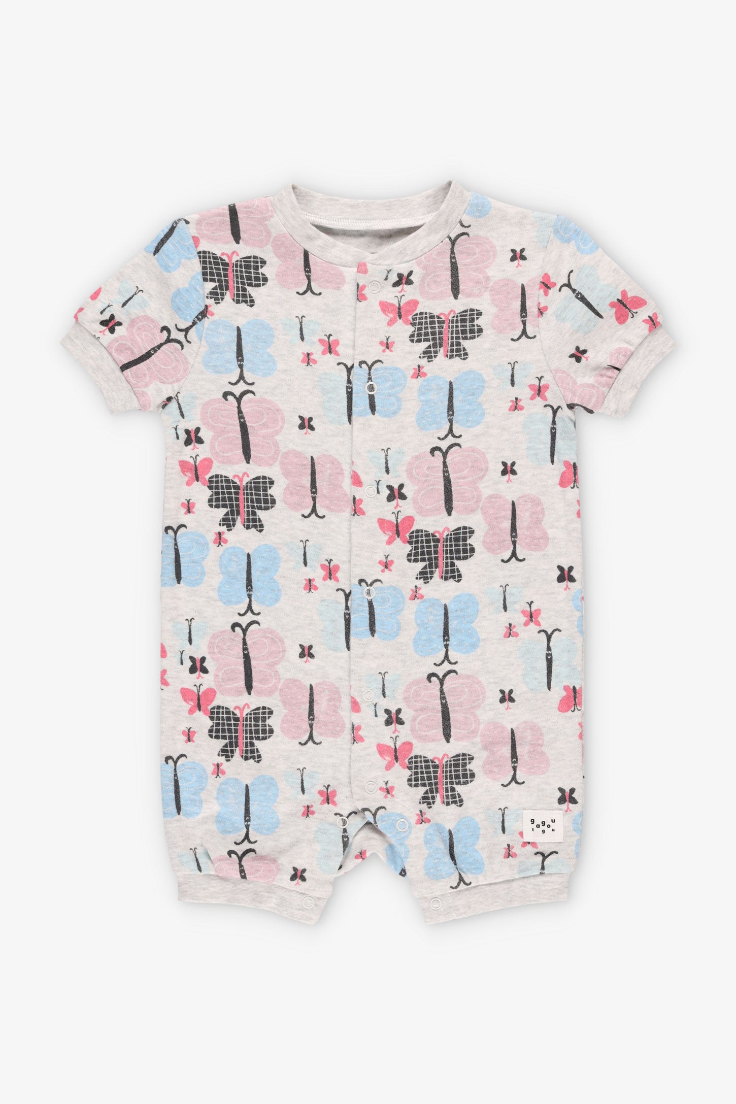 Pyjama 1-pièce combinaison coton bio - Bébé fille && GRIS MULTI