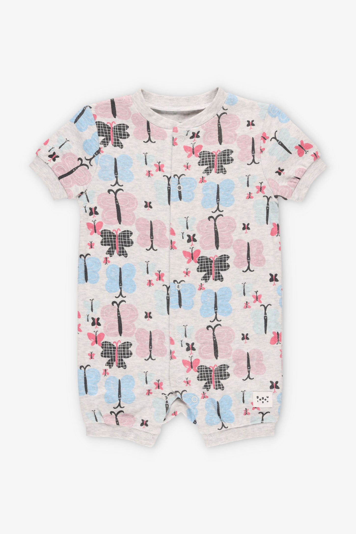 Pyjama 1-pièce combinaison coton bio, 2T-3T - Bébé fille && GRIS MULTI