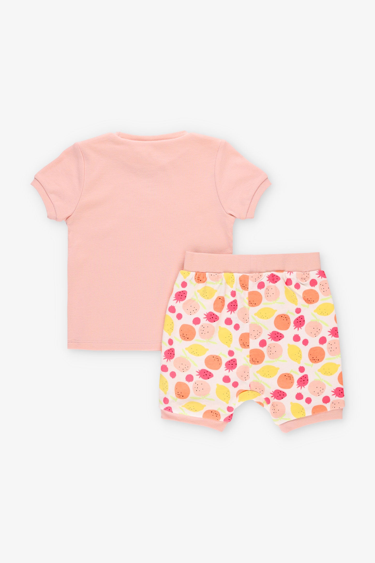 Pyjama 2-pièces en coton bio, 2T-3T - Bébé fille && ROSE